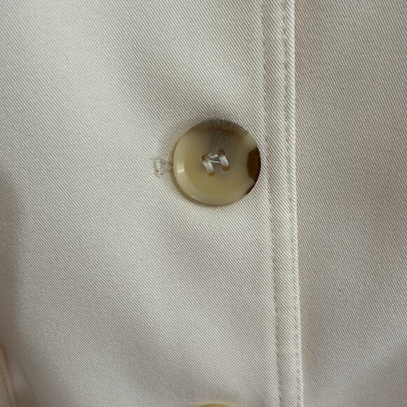 Vintage Harve Bernard Cream 4 Button Rounded Collar Cuffed Blazer Jacket Size 8 - Picture 3 of 7